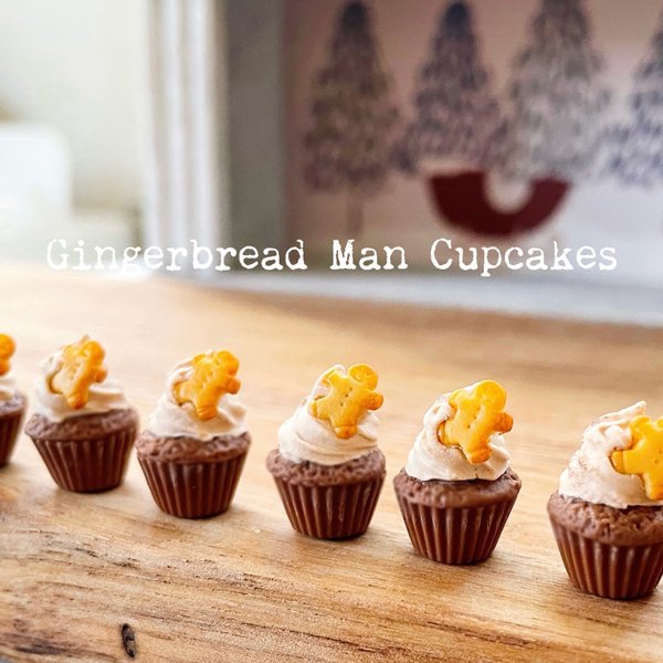 【SALE】Gingerbread Man cupcakes