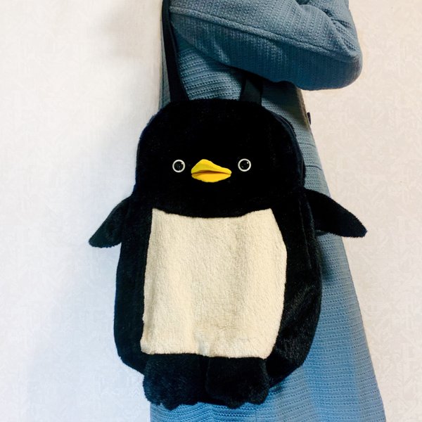 ペンギン　ふわふわ　大トート   再販39　水族館　動物モチーフ　大きめトートバッグ