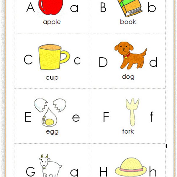 A４版 英語カード　（アルファベット＆フォニックス）参考音声動画＆遊び方解説付
