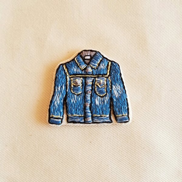 【Gジャン】手刺繍ブローチ