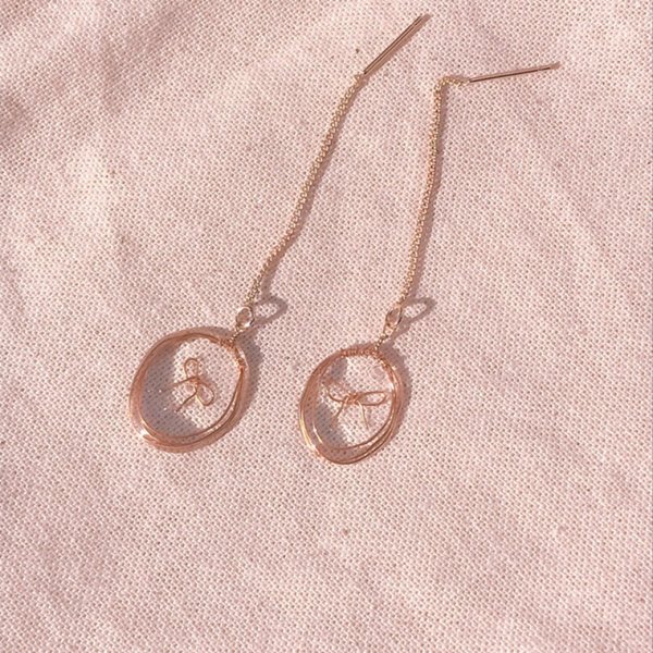 リボンモチーフピアス Fil d'or "ribbon earrings"