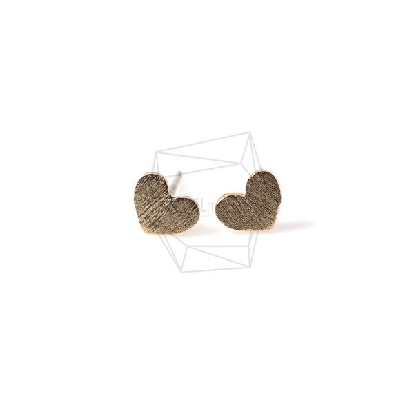 ERG-381-MG【2個入り】テクスチャハートピアス,Textured Heart Earring