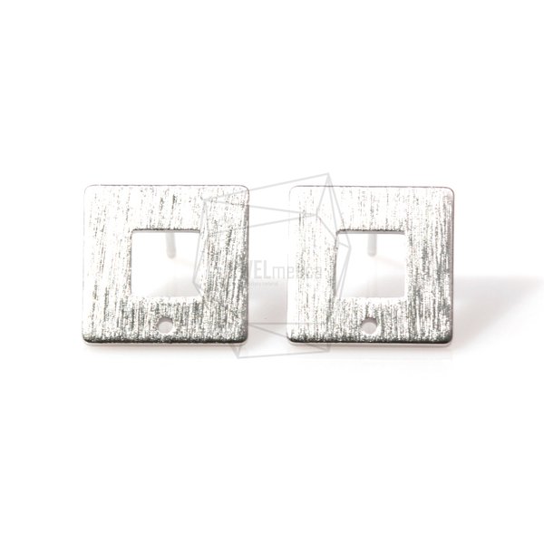 ERG-501-MR【2個入り】スクエアピアス,Textured Square Earring /13mm x 13mm