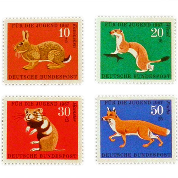 ドイツシリーズ切手（動物）Germany　DA-STE078