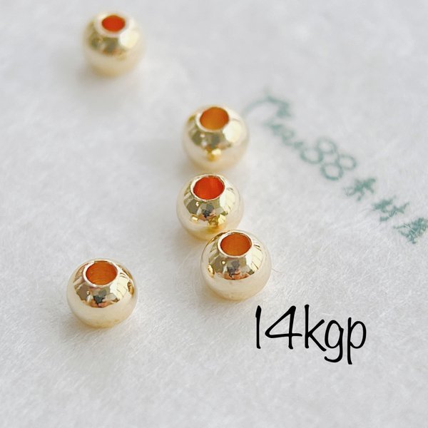 送料込み【100個】519#14kgf4mm メタルビーズ　