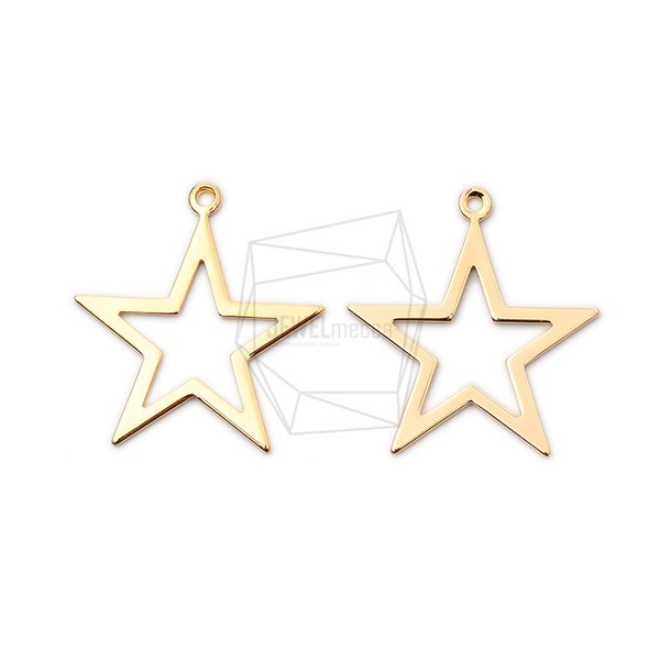 PDT-2103-G【4個入り】スターペンダント,star Pendant/ 24mmx26mm