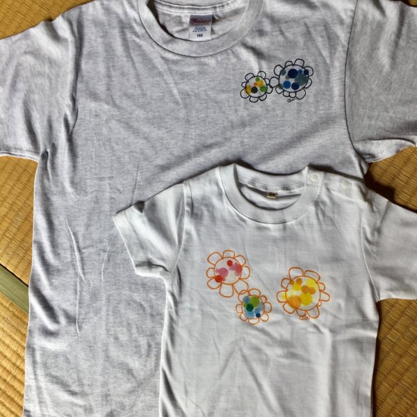 ovalの親子Ｔシャツ 90&160サイズ おはな