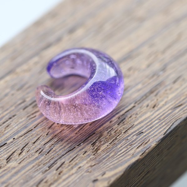 Pink Purple EarCuff：波動玉®【現品一点物】