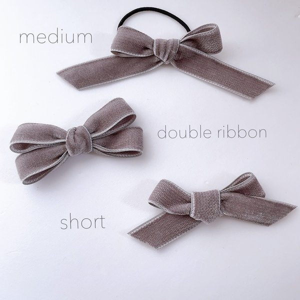 velvet double ribbon♡