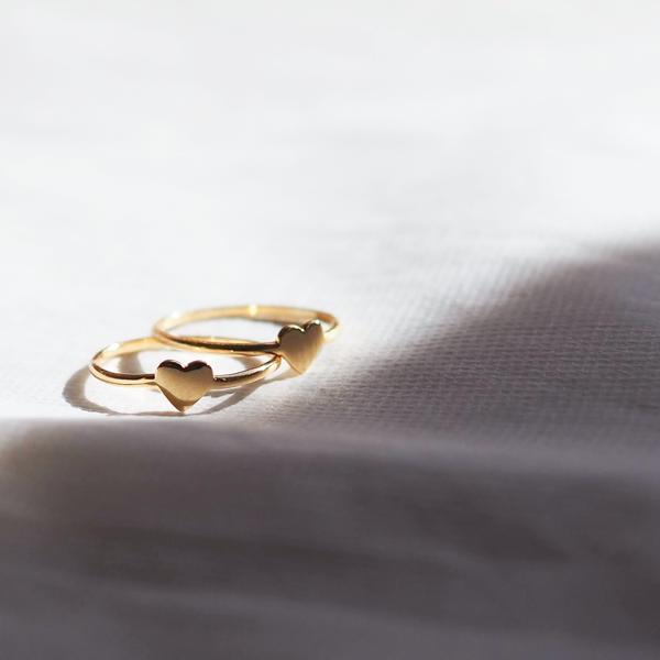 minimal heart - ring -