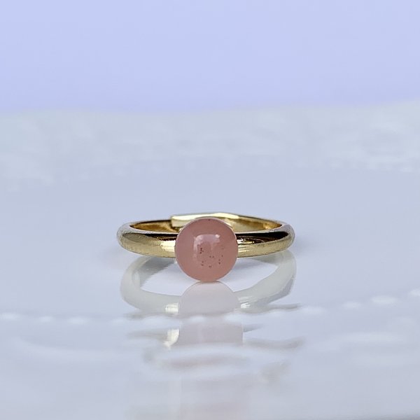 ピンクグァバクォーツのリング　Minette☆ RING041    ❤︎ 天然石 ❤︎  サイズフリー　指輪