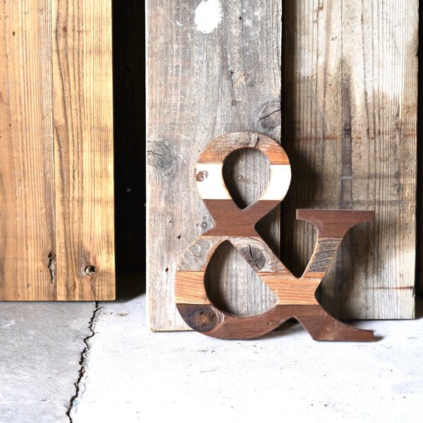 Wood letter [ & ] 