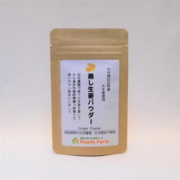 【送料無料】ピリッと辛い♪蒸し生姜パウダー20g（1袋980円～3袋2,540円、栽培期間中農薬・化学肥料不使用）