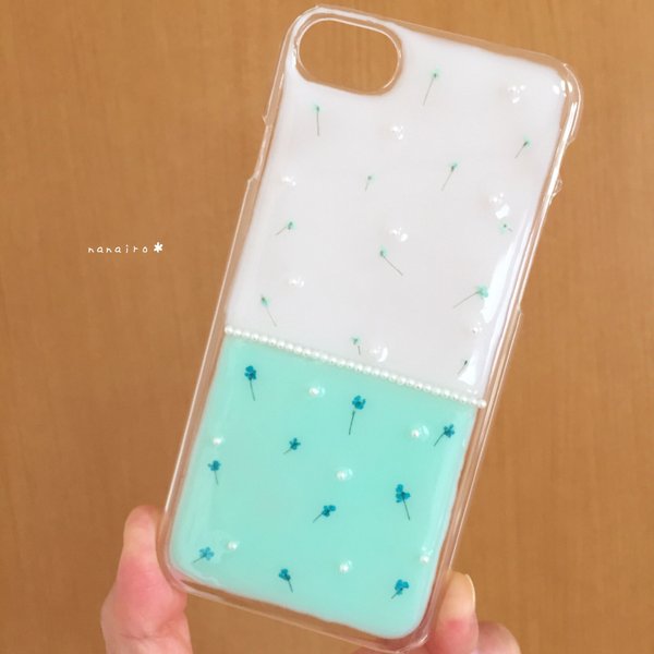 再…販♡フラワーガーデン＊パステルグリーン　iPhoneケース