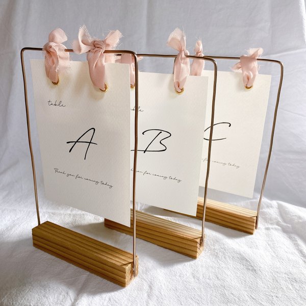 Table Number Card【コッパースタンド専用】| ゲストテーブル / 結婚式 / 披露宴