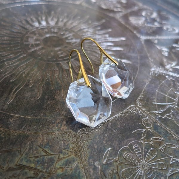 アンティーククリスタルピアス antique crystal earrings <PE1-0318>