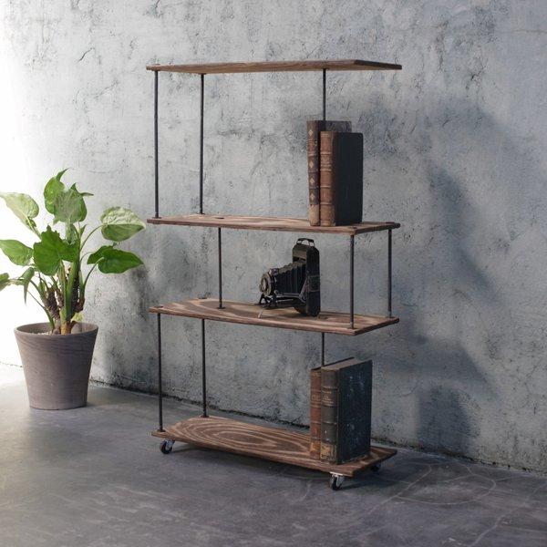 【即納＆送料無料】ｗood iron shelf 990*605*225