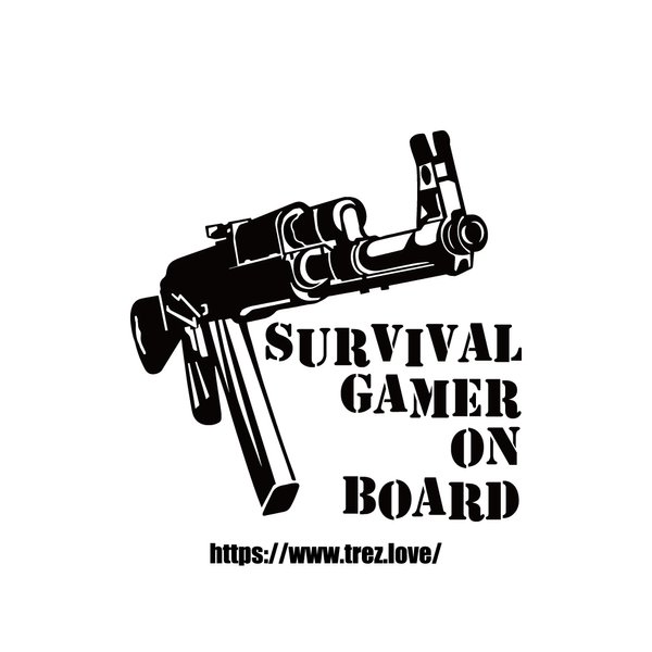 全10色 SURVIVAL GAMER ON BOARD サバイバルゲーム ステッカー 