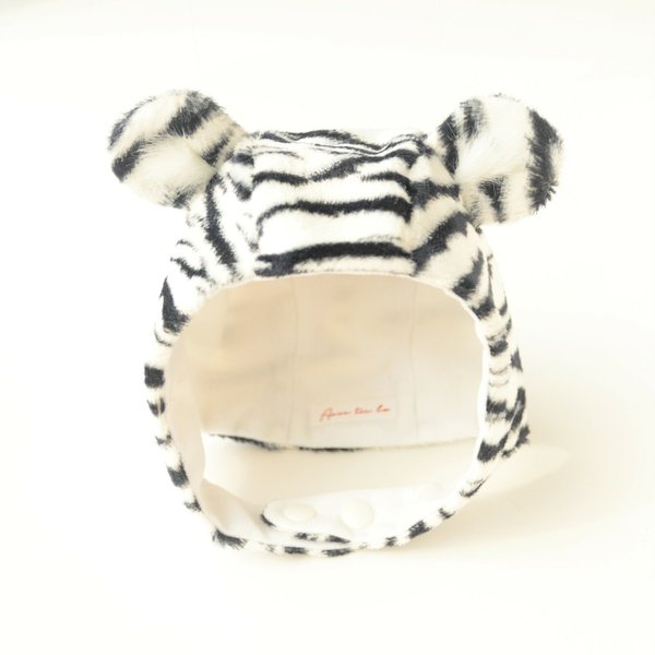 虎帽子60～120size　ホワイトタイガー　ベビー　キッズ　白　虎　トラ　動物　ハロウィン
