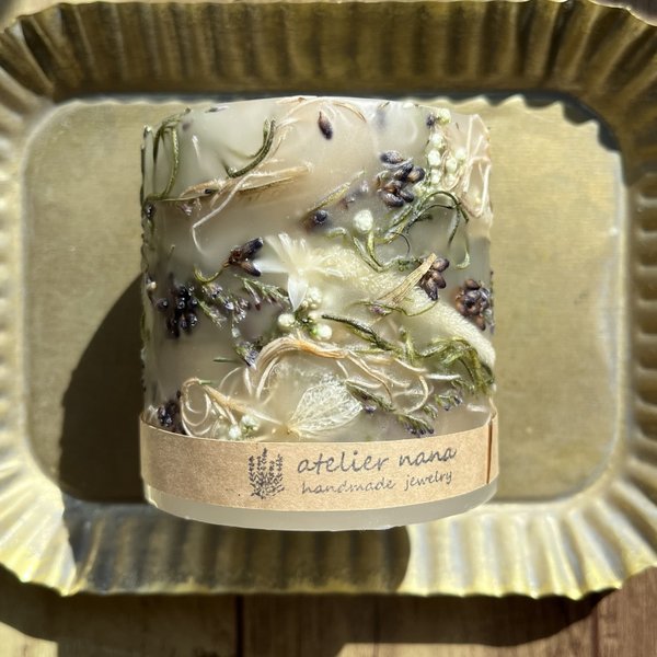 (選べる香り80種類以上）ボタニカルキャンドル　-Lavender- 