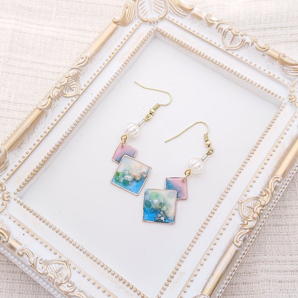 B品 ⭐sunset beach⭐レジンピアス