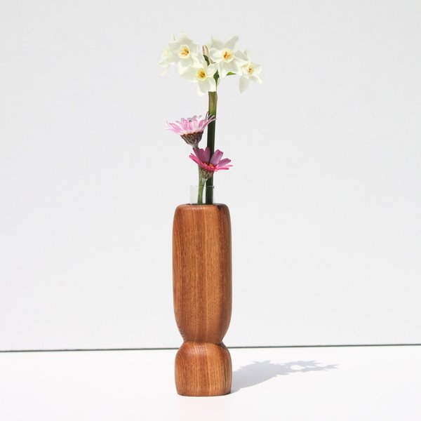 木の花瓶【タモ材】
