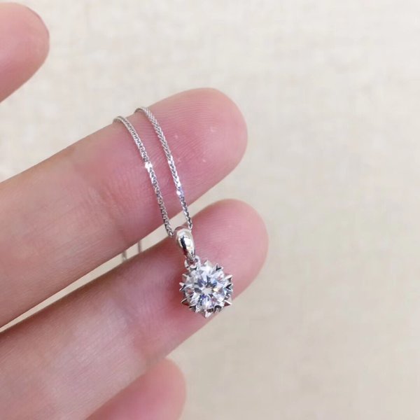 オーダーメイド 鑑別書付き ネックレス k18 ゴールド 0.5ct モアサナイト 高品質