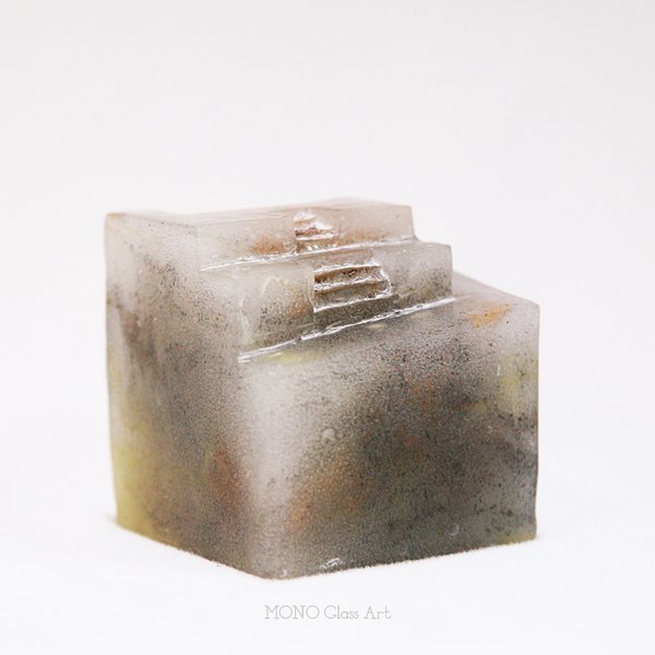 Cube Island Ⅴ | パートドヴェールガラスオブジェ | ペーパーウェイト【オリジナル・一点もの】 