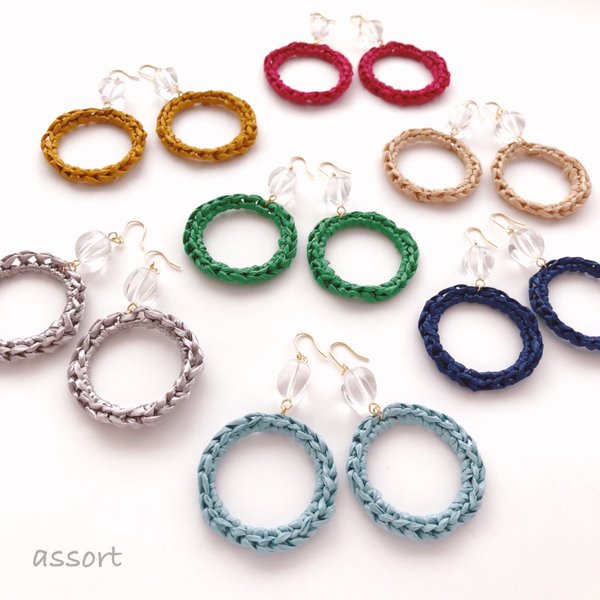 Straw hoop ピアス(イヤリング)