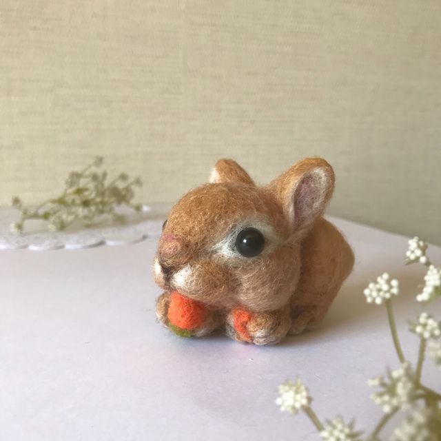 うさぎ ウサギ 羊毛フェルト にんじん ハンドメイドマーケット Minne うさぎ ウサギ 羊毛フェルト にんじん ハンドメイドマーケット Minne