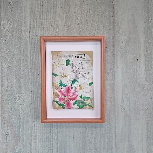 カフェイラスト ゆりの花 原画 ハンドメイドマーケット Minne カフェイラスト ゆりの花 原画 ハンドメイドマーケット Minne