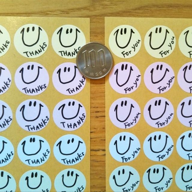 手書きスマイルthanks For Youシール 40枚 ハンドメイドマーケット 手書きスマイルthanks For Youシール 40枚 ハンドメイドマーケット