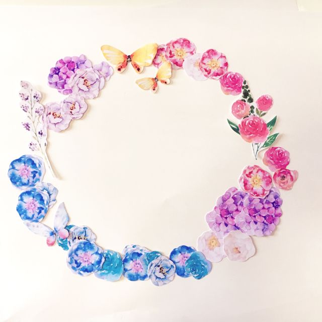 春色 たっぷり入ったかわいいお花のシール 手帳やお手紙にも 春色 たっぷり入ったかわいいお花のシール 手帳やお手紙にも