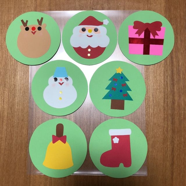 壁面飾り クリスマスシルエットクイズカード ハンドメイド 壁面飾り クリスマスシルエットクイズカード ハンドメイド