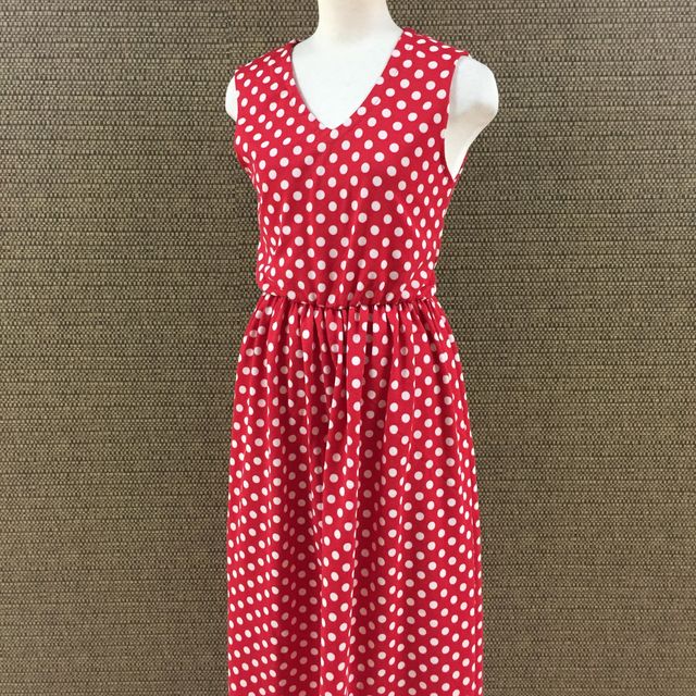 赤のドットワンピース ハンドメイドマーケット Minne 赤のドットワンピース ハンドメイドマーケット Minne