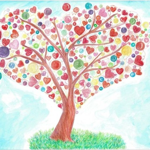 テーマ 心と心の絆 Heart Warmingtree イラスト ハンドメイド