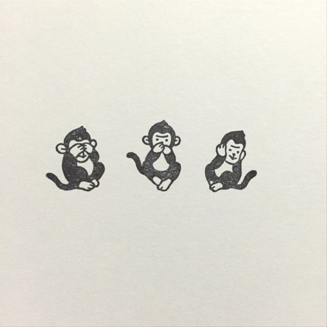 見ざる言わざる聞かざるはんこ ハンドメイドマーケット Minne 見ざる言わざる聞かざるはんこ ハンドメイドマーケット Minne