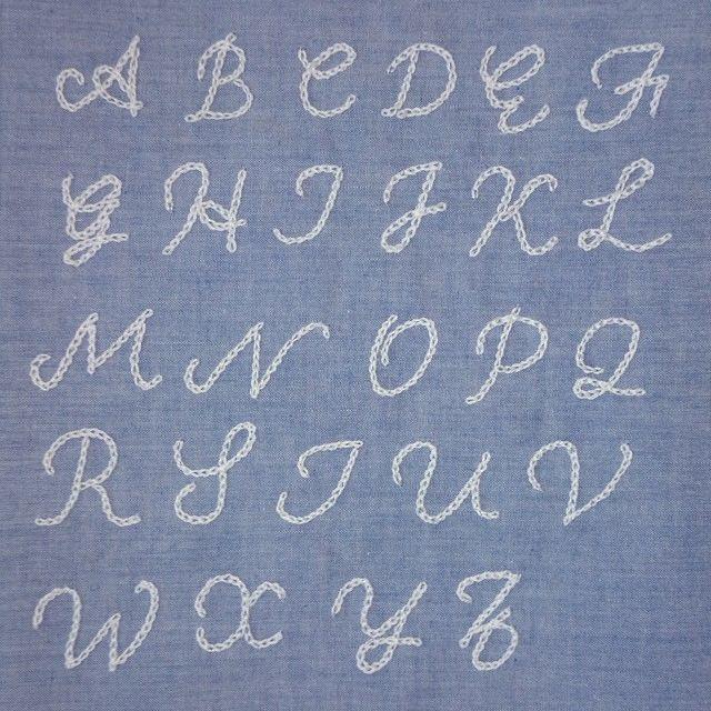 アルファベット刺繍見本 筆記体 ハンドメイドマーケット Minne アルファベット刺繍見本 筆記体 ハンドメイドマーケット Minne