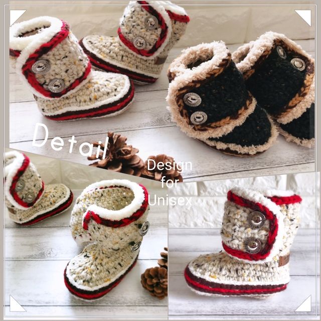 Eskimo Style Tweed Ivory Baby Boots 0歳 1歳のベビーブーツ Eskimo Style Tweed Ivory Baby Boots 0歳 1歳のベビーブーツ