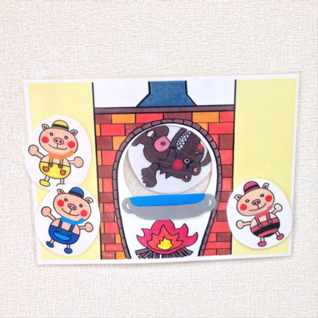 再18販シアター 三匹の子ブタとオオカミのお話 保育 ハンドメイド 再18販シアター 三匹の子ブタとオオカミのお話 保育 ハンドメイド