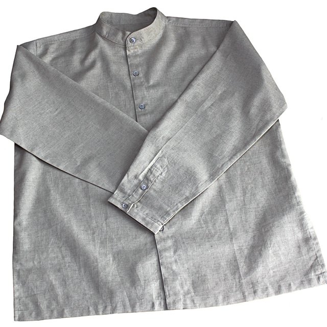 BFS-177-02 Linen Cotton Standing Collar Blouse Jacket