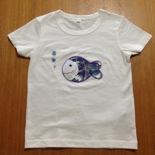 受注制作 さかなアップリケのtシャツ 子供用 Minne 日本最大級のハンドメイド 手作り通販サイト 受注制作 さかなアップリケのtシャツ 子供用 Minne 日本最大級のハンドメイド 手作り通販サイト