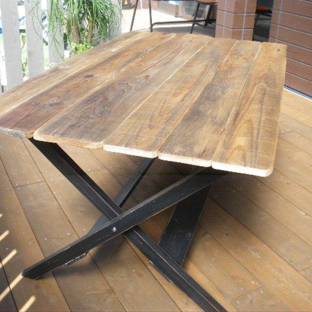 最も優遇 ハンドメイド杉古材天然木フォールディングテーブル（折り畳み）テーブル - アウトドア用 - hlt.no