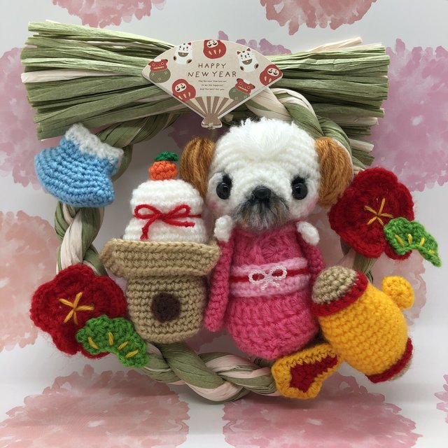 柴犬 あみぐるみ お正月 しめ縄リース 犬種変更可能 Minne 日本最大級のハンドメイド 手作り通販サイト 柴犬 あみぐるみ お正月 しめ縄リース 犬種変更可能 Minne 日本最大級のハンドメイド 手作り通販サイト