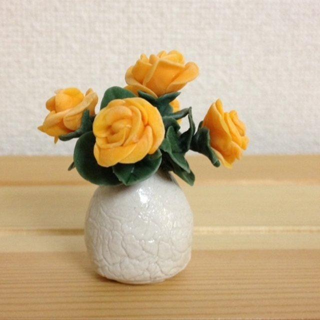 小さい花瓶 オレンジのバラ ハンドメイドマーケット Minne 小さい花瓶 オレンジのバラ ハンドメイドマーケット Minne