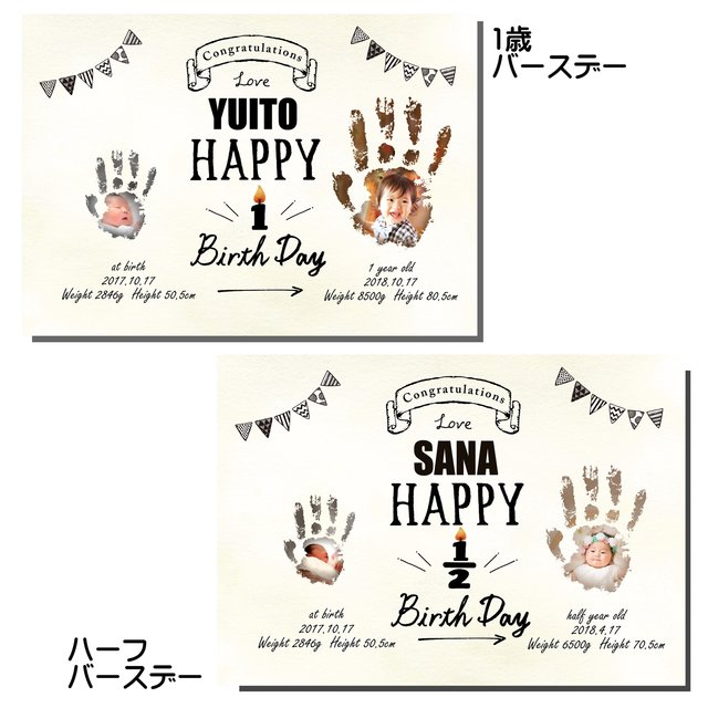 お子様の誕生 1歳誕生日 ハーフバースデーの記念に おしゃれ手型アート 写真入り ファーストバースデー 誕生日 ベビーポスター バースデーボード ハンドメイドマーケット Minne お子様の誕生 1歳誕生日 ハーフバースデーの記念に おしゃれ手型アート 写真入り ファーストバースデー 誕生日 ベビーポスター バースデーボード ハンドメイドマーケット Minne
