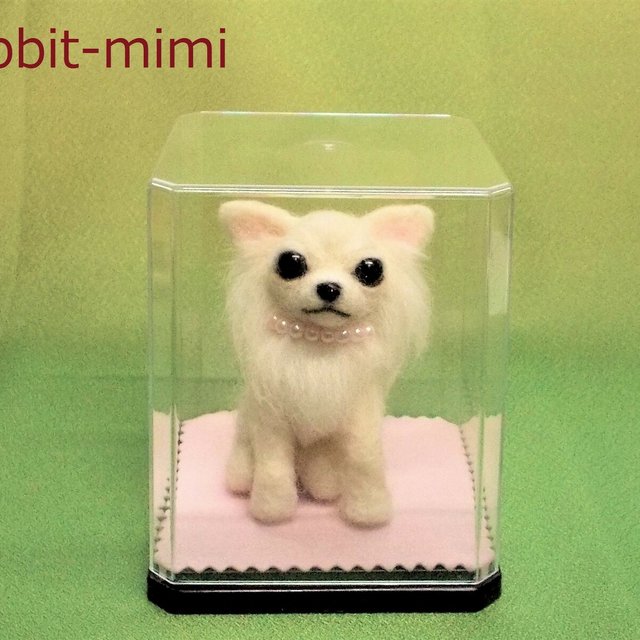 横座りの白いチワワ ハンドメイドマーケット Minne 横座りの白いチワワ ハンドメイドマーケット Minne