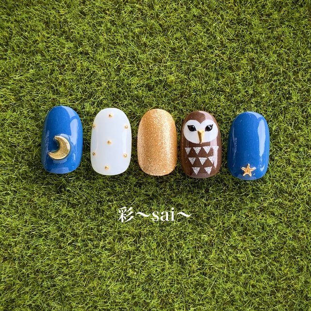 A ふくろうネイル 青 白 シンプルネイル アニマルネイル Minne 日本最大級のハンドメイド 手作り通販サイト A ふくろうネイル 青 白 シンプルネイル アニマルネイル Minne 日本最大級のハンドメイド 手作り通販サイト