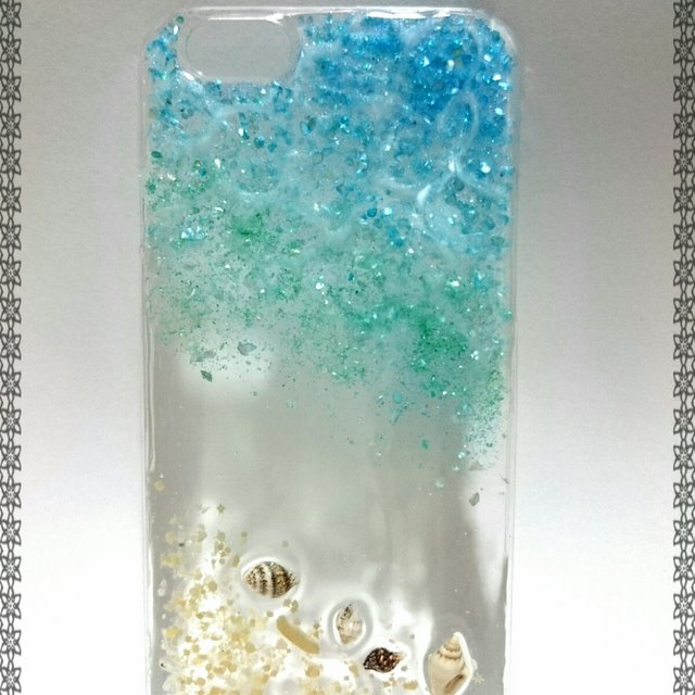 海のスマホケース Iphone 6 Iphone 6s 4 7インチ 用 レジン Minne 日本最大級のハンドメイド 手作り通販サイト