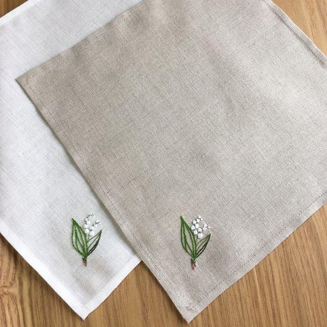 お歳暮 椿様専用 オーダー品 リネン刺繍 - その他